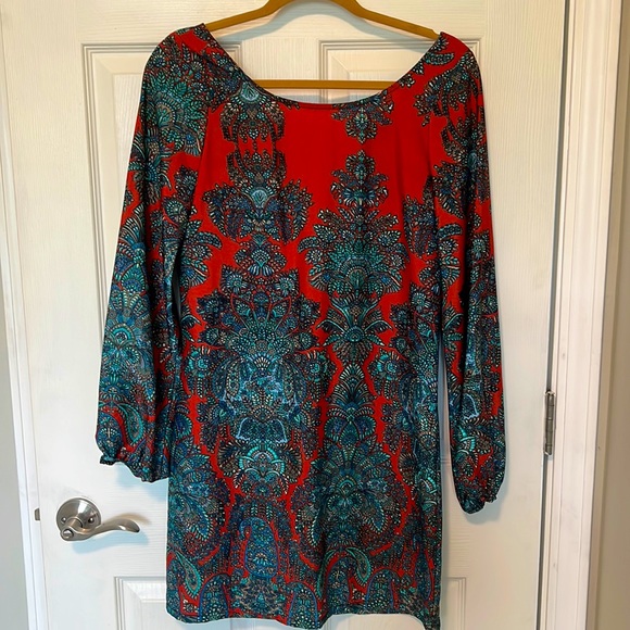 Boho Short V-back Dress - Picture 1 of 4